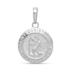 Thumbnail Image 1 of Saint Christopher Protect Us Medal Necklace Charm in Solid 14K White Gold