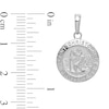 Thumbnail Image 2 of Saint Christopher Protect Us Medal Necklace Charm in Solid 14K White Gold