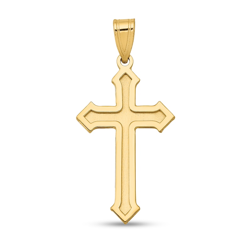 Main Image 1 of Passion Cross Necklace Charm in Solid 14K Gold