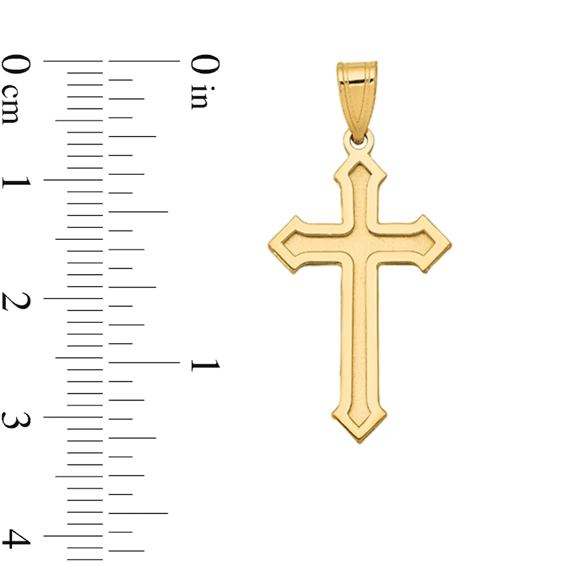 Main Image 2 of Passion Cross Necklace Charm in Solid 14K Gold