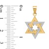 Thumbnail Image 2 of Star of David Necklace Charm in Solid 14K Two-Tone Gold