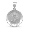 Thumbnail Image 1 of Saint Anthony Pray for Us Medal Necklace Charm in Hollow 14K White Gold