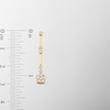 Thumbnail Image 3 of 1/2 CT. T.W. Multi-Diamond Flower Linear Drop Earrings in 10K Gold