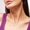 Thumbnail Image 2 of 1/10 CT. T.W. Diamond Eye Necklace in 10K Gold