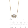 Thumbnail Image 3 of 1/10 CT. T.W. Diamond Eye Necklace in 10K Gold
