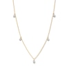 Thumbnail Image 1 of 1/4 CT. T.W. Pear-Shaped and Round Diamond Station Dangle Necklace in 10K Gold