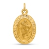 Thumbnail Image 1 of Saint Christopher Protect Us Oval Medal Charm in Solid 14K Gold