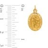 Thumbnail Image 2 of Saint Christopher Protect Us Oval Medal Charm in Solid 14K Gold