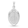 Thumbnail Image 1 of Miraculous Shield Medal Necklace Charm in Solid 14K White Gold