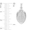 Thumbnail Image 2 of Miraculous Shield Medal Necklace Charm in Solid 14K White Gold