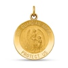 Thumbnail Image 1 of Our Guardian Angel Protect Us Medal Charm in Solid 14K Gold