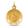 Thumbnail Image 1 of Our Lady of Mount Carmel Pray for Us Medal Charm in Solid 14K Gold