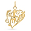 Thumbnail Image 1 of “#1 Mom” Heart Charm in Solid 14K Gold