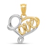 Thumbnail Image 1 of “Love” Loop Heart Necklace Charm in Solid 14K Two-Tone Gold