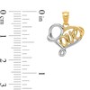 Thumbnail Image 2 of “Love” Loop Heart Necklace Charm in Solid 14K Two-Tone Gold