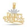 Thumbnail Image 1 of “Daddy’s Princess” with Crown Necklace Charm in Solid 14K Two-Tone Gold