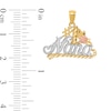 Thumbnail Image 2 of Diamond-Cut “#1 Nana” Necklace Charm in Solid 14K Tri-Tone Gold