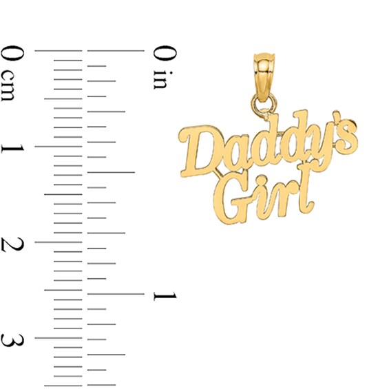 âDaddyâs Girlâ Necklace Charm in Solid 14K Gold