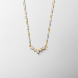 1/6 CT. T.W. Diamond Chevron Necklace in 10K Gold