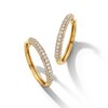 Thumbnail Image 1 of 1 CT. T.W. Certified Lab-Grown Diamond Triple Row Hoop Earrings in 14K Gold (F/SI2)