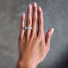 Thumbnail Image 2 of 3 CT. T.W. Oval Certified Lab-Grown Diamond Seven Stone Anniversary Band in 14K White Gold (F/SI2)