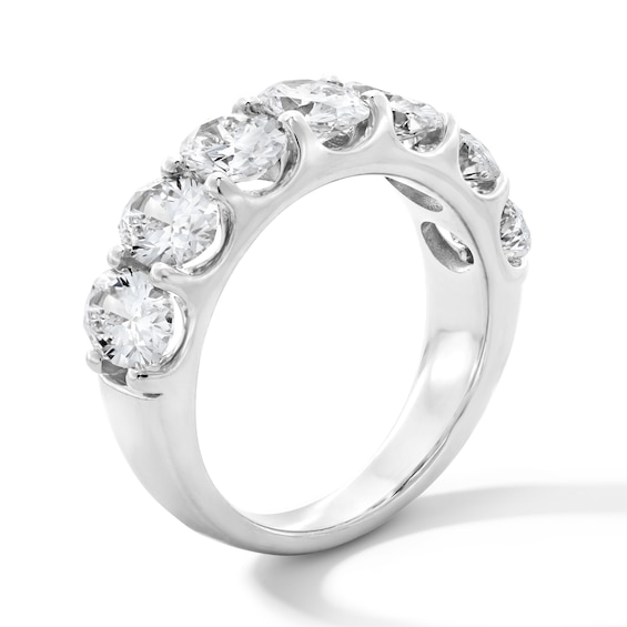3 CT. T.w. Oval Certified Lab-Grown Diamond Seven Stone Anniversary Band in 14K Gold (F/Si2