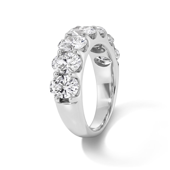 3 CT. T.w. Oval Lab-Grown Diamond Seven Stone Anniversary Band in 14K White Gold (F/Si2)