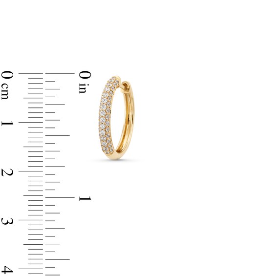 1/2 CT. T.w. Certified Lab-Grown Diamond Triple Row Hoop Earrings in 14K Gold (F/Si2)