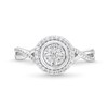 Thumbnail Image 4 of 1/10 CT. T.W. Multi-Diamond Frame Twist Shank Ring in Sterling Silver