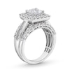 Thumbnail Image 3 of 2-3/4 CT. T.W. Princess-Cut Certified Lab-Grown Diamond Frame Triple Row Engagement Ring in 14K White Gold (F/VS2)