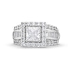 Thumbnail Image 4 of 2-3/4 CT. T.W. Princess-Cut Certified Lab-Grown Diamond Frame Triple Row Engagement Ring in 14K White Gold (F/VS2)