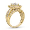 Thumbnail Image 3 of 2-3/4 CT. T.W. Princess-Cut Certified Lab-Grown Diamond Frame Triple Row Engagement Ring in 14K Gold (F/VS2)