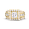 Thumbnail Image 4 of 2-3/4 CT. T.W. Princess-Cut Certified Lab-Grown Diamond Frame Triple Row Engagement Ring in 14K Gold (F/VS2)