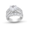 Thumbnail Image 1 of 5-1/2 CT. T.W. Baguette and Round Certified Lab-Grown Diamond Triple Row Engagement Ring in 14K White Gold (F/VS2)