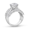 Thumbnail Image 3 of 5-1/2 CT. T.W. Baguette and Round Certified Lab-Grown Diamond Triple Row Engagement Ring in 14K White Gold (F/VS2)