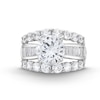 Thumbnail Image 4 of 5-1/2 CT. T.W. Baguette and Round Certified Lab-Grown Diamond Triple Row Engagement Ring in 14K White Gold (F/VS2)