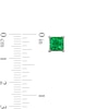 Thumbnail Image 7 of Princess-Cut Lab-Created Emerald and White Lab-Created Sapphire Pendant, Stud Earrings and Ring Set in Sterling Silver