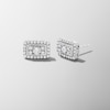Thumbnail Image 1 of 1/2 CT. T.W. Rectangle Multi-Diamond Frame Stud Earrings in 10K White Gold