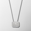 Thumbnail Image 1 of 1/2 CT. T.W. Rectangle Multi-Diamond Frame Sideways Necklace in 10K White Gold