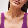 Thumbnail Image 2 of 1/2 CT. T.W. Rectangle Multi-Diamond Frame Sideways Necklace in 10K White Gold