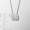 Thumbnail Image 3 of 1/2 CT. T.W. Rectangle Multi-Diamond Frame Sideways Necklace in 10K White Gold