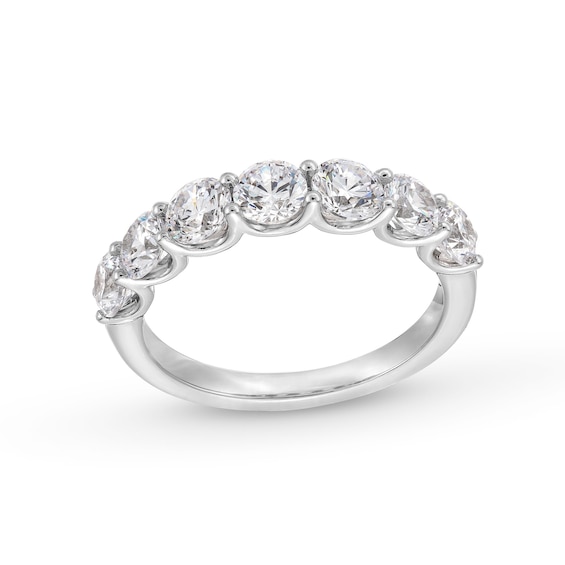 2 CT. T.w. Certified Lab-Grown Diamond Seven Stone Anniversary Band in 14K White Gold (I/Si2)
