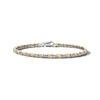 Thumbnail Image 1 of 1/4 CT. T.W. Diamond “XO” Link Bracelet in Sterling Silver and 14K Gold Plate - 7.25"