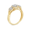 Thumbnail Image 2 of 1/4 CT. T.W. Diamond Frame Past Present Future® Twist Shank Engagement Ring in 10K Gold