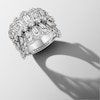 Thumbnail Image 1 of 1-1/2 CT. T.W. Baguette and Round Diamond Open Petal Ring in 10K White Gold