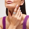 Thumbnail Image 2 of 1-1/2 CT. T.W. Baguette and Round Diamond Open Petal Ring in 10K White Gold