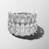 Thumbnail Image 3 of 1-1/2 CT. T.W. Baguette and Round Diamond Open Petal Ring in 10K White Gold