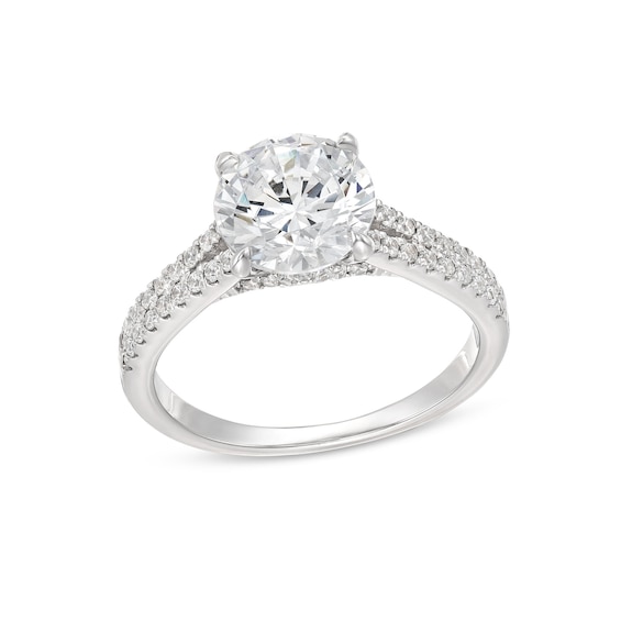 2-1/3 CT. T.w. Certified Lab-Grown Diamond Split Shank Engagement Ring in 14K White Gold (I/Si2)