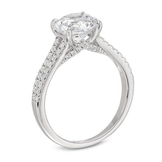 2-1/3 CT. T.w. Certified Lab-Grown Diamond Split Shank Engagement Ring in 14K White Gold (I/Si2)