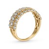 Thumbnail Image 2 of 1/4 CT. T.W. Diamond Multi-Row Vintage-Style Anniversary Band in 10K Gold